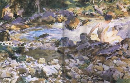 John Singer Sargent Mountain Stream (mk18) oil painting image